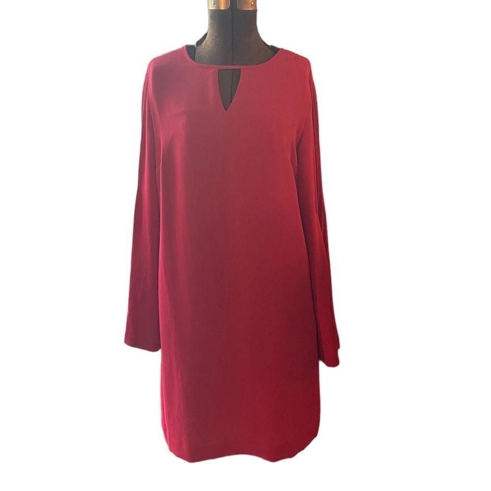 Ann Taylor | Pleated Bell Sleeve A-Line Dress